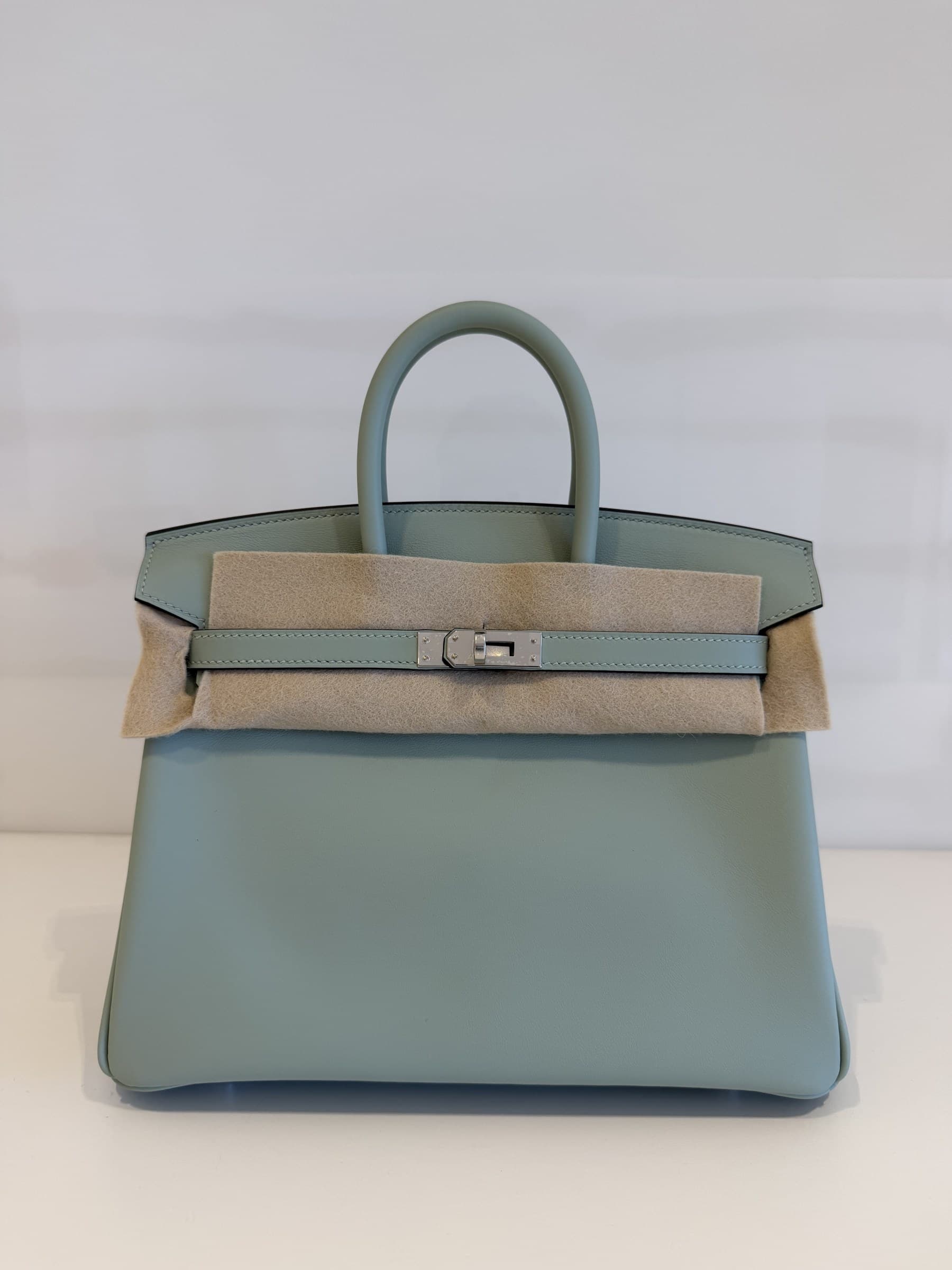Hermès Birkin 25 Vert d'Eau Swift PHW
